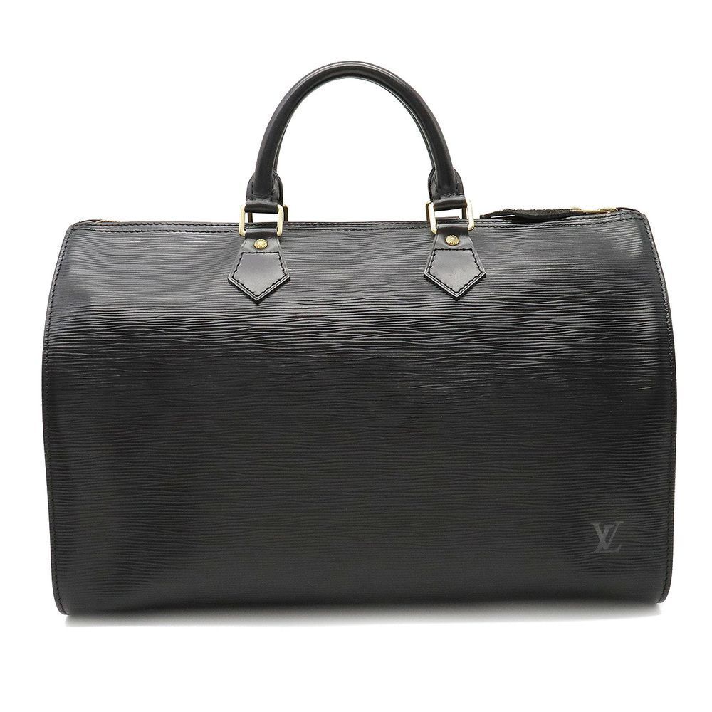 Louis Vuitton Epi Speedy 35 Handbag Leather Noir Black